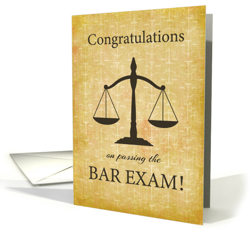 Passing Law Board Bar Exam Congratulations Scale Grunge... (1682634)