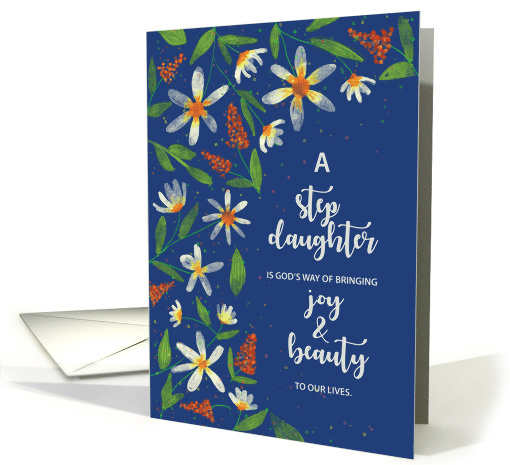 Step Daughter Religious Birthday Daisies and Wildflowers... (1684044)