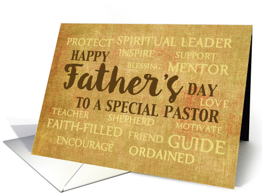 Pastor Fathers Day Qualities of Father card (1685756)