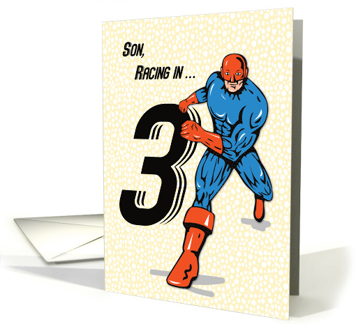 Son 3rd Birthday Superhero card (1687714)