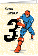 Godson 3rd Birthday Superhero card