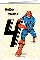 Godson 4th Birthday Superhero card