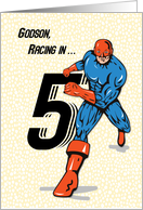 Godson 5th Birthday Superhero card