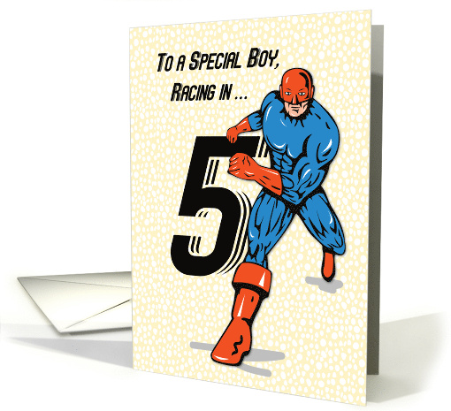 Special Boy 5th Birthday Superhero card (1687946)
