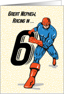 Great Nephew 6th Birthday Superhero card