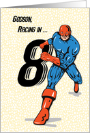 Godson 8th Birthday Superhero card