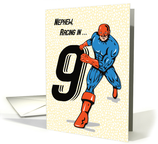 Nephew 9th Birthday Superhero card (1688284)