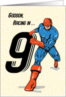 Godson 9th Birthday Superhero card