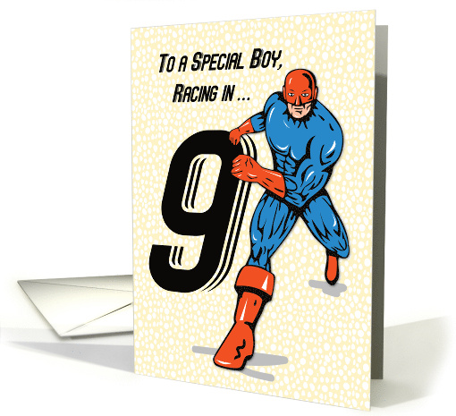 Special Boy 9th Birthday Superhero card (1688294)