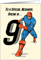 Special Neighbor 9th Birthday Superhero card