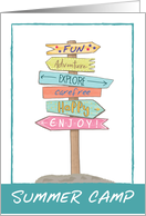 Summer Camp Fun Sign card