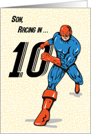 Son 10th Birthday Superhero card