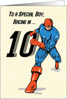 Special Boy 10th Birthday Superhero card