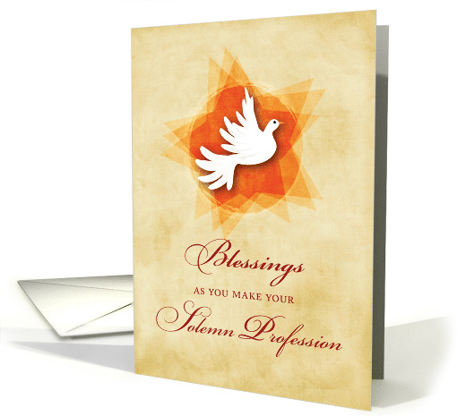 Solemn Profession Religious Blessings with Holy Spirit card (1689966)