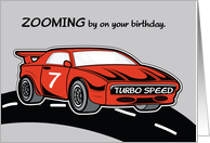 Birthday Age 7 Red Sports Car card