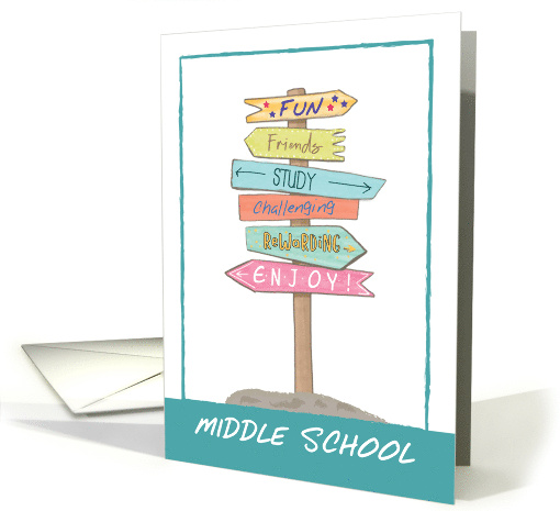 Middle School Back to School Good Luck Signs card (1698440)