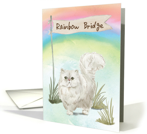 Persian Cat Pet Sympathy Over Rainbow Bridge card (1701028)