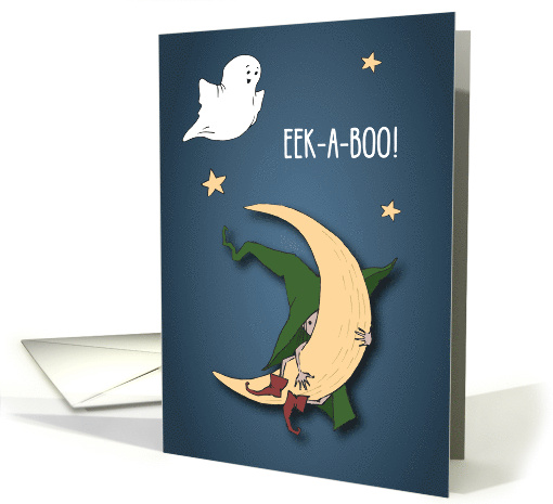 First Halloween Baby Peek A Boo Witch with Ghost card (1702202)