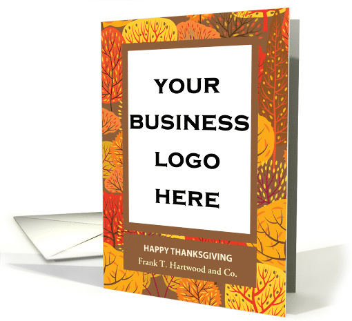 Thanksgiving Business Custom Photo and Name with Bright... (1705228)