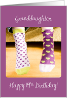 Granddaughter 14th Birthday Crazy Socks card