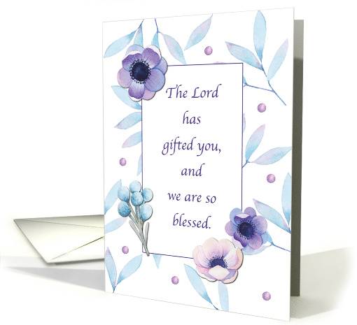 Thank You For Your Blessed Ministry Lavender Blue Flowers card