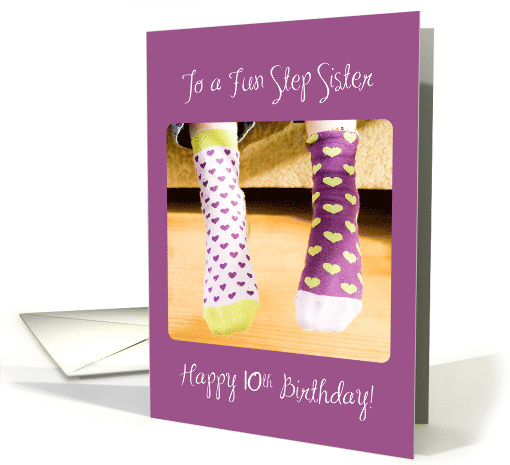Step Sister 10th Birthday Crazy Socks card (1709404)