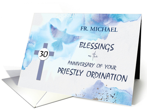 Custom Name Priest 30th Ordination Anniversary Blessings... (1710858)