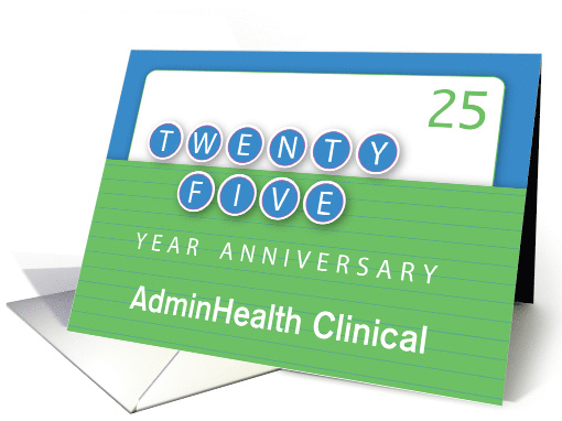 Twenty 25 Year Employee Anniversary with Circles Business card
