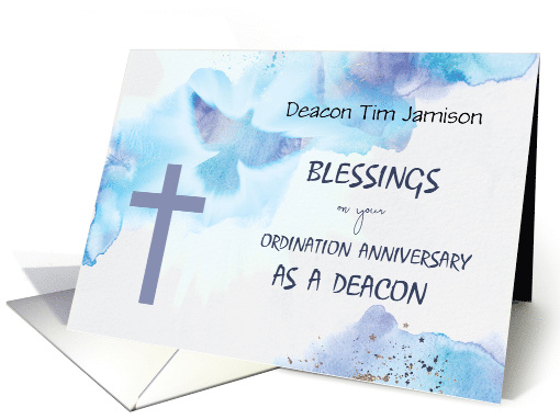 Custom Name Deacon Ordination Anniversary Blessings... (1715464)