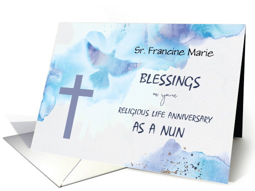 Custom Name Nun Religious Life Anniversary Blessings... (1715472)