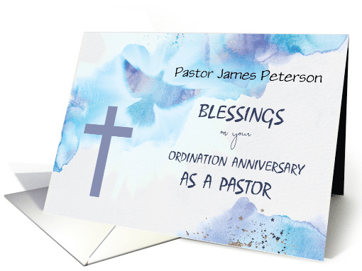 Custom Name Pastor Ordination Anniversary Blessings... (1715476)