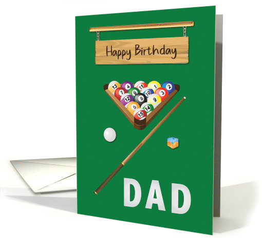 Dad Birthday Pool Billiards Game Fun card (1716886)