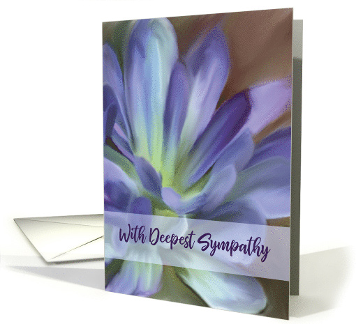 Sympathy Watercolor Purple and Blue Large Flower card (1717030)