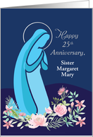 Twenty Fifth 25th Anniversary of Religious Life to Nun Mary Kneeling card