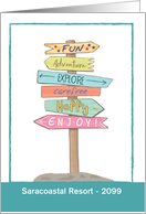 Custom Vacation Sign Have Fun on Your Trip Bon Voyage card