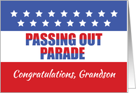 Grandson Passing Out Parade Congratulations Graduation with Stars card