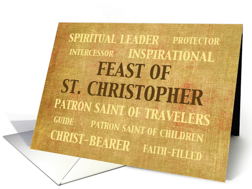 Feast of St. Christopher Religious Qualities of the Saint card