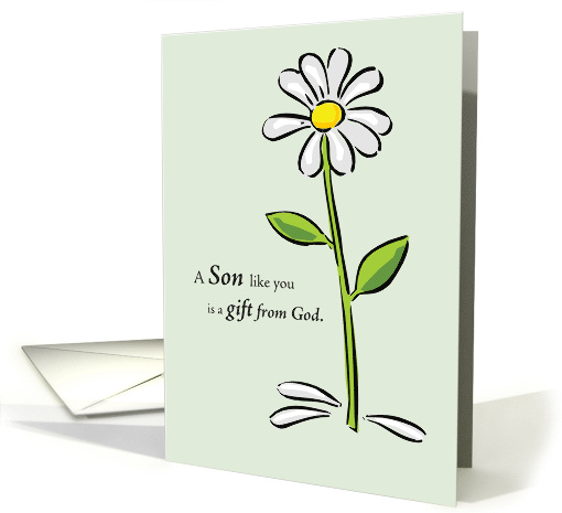 Son Gift from God Birthday with Daisy on Green card (1733178)