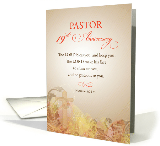 Pastor 19th Anniversary of Ordination Blessing card (1741396)