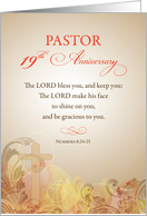 Pastor 19th Anniversary of Ordination Blessing card