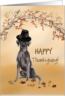 Black Labrador Funny Pilgrim Hat Thanksgiving card