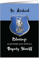 New Deputy Sheriff St. Michael Blessings card