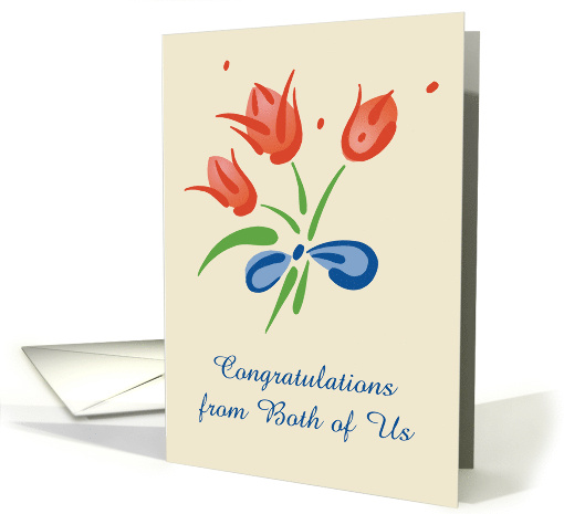 From Both of Us Congratulations Flowers card (1755574)
