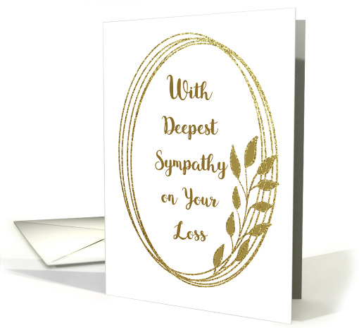 Business Sympathy Gold Look Leaf card (1755656)