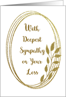 Business Sympathy Gold Look Leaf card