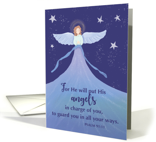 Angel with Night Stars Thinking of You with Prayer card (1755660)