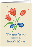 Dean Lister Congratulations Flowers card