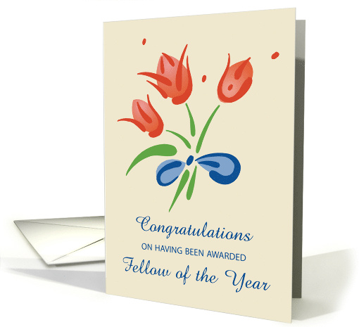 Fellow of the Year Congratulations Flowers card (1756062)