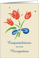 Recognition Congratulations Flowers card