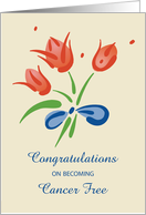 Cancer Free Congratulations Flowers card